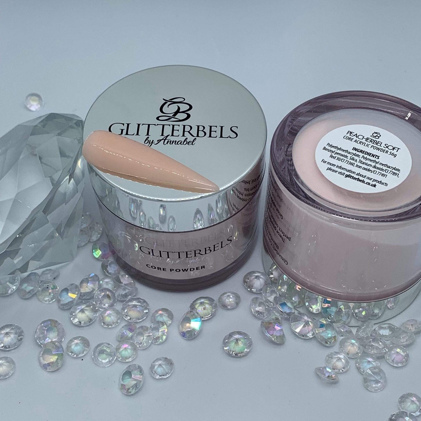 Glitterbels Core Acrylic Powder 56g - Peacherbel Soft