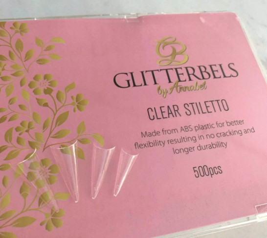 Glitterbels Clear Stiletto Nail Tips