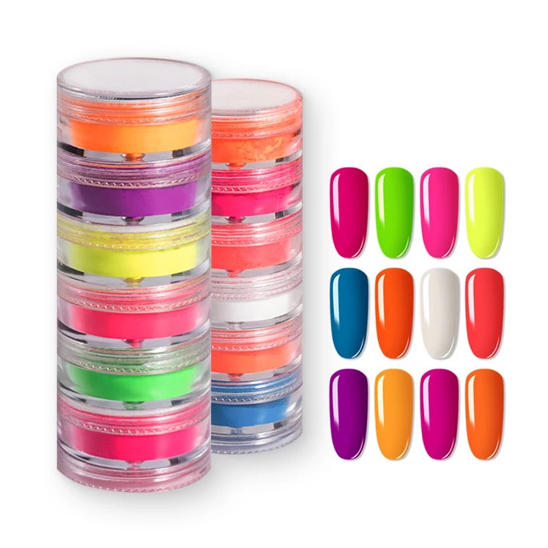 Neon pigment stacks