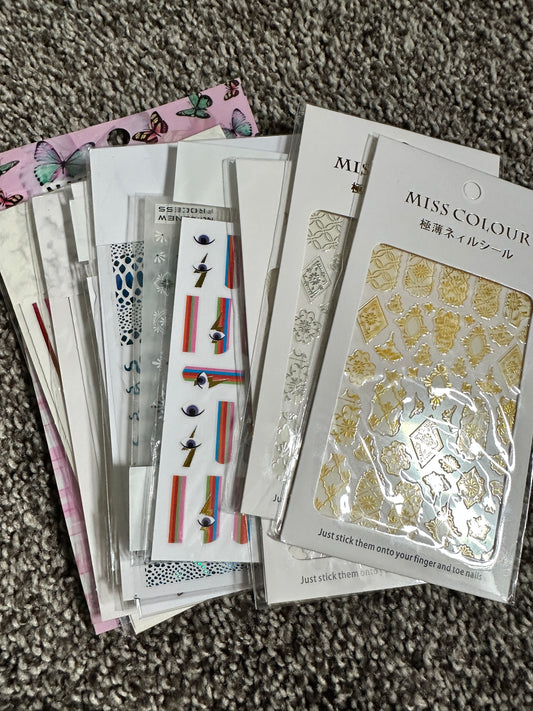 Nail art 12pc sticker bundle