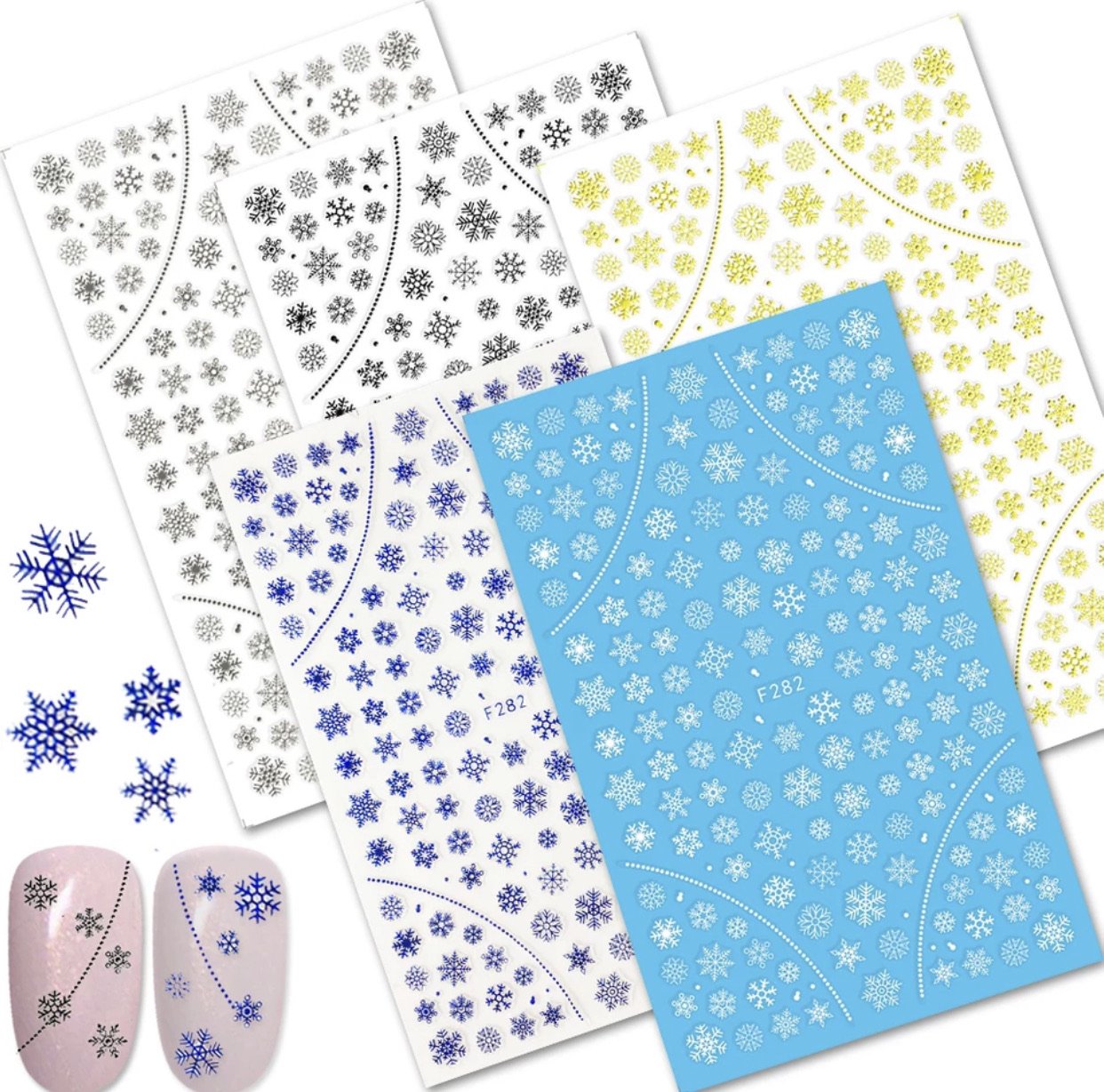 Snowflake nail art stickers