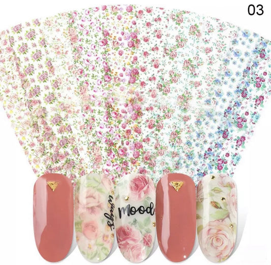 Nail foils Floral pack
