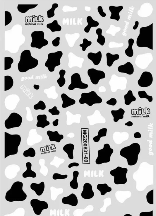 Nail stickers cow print